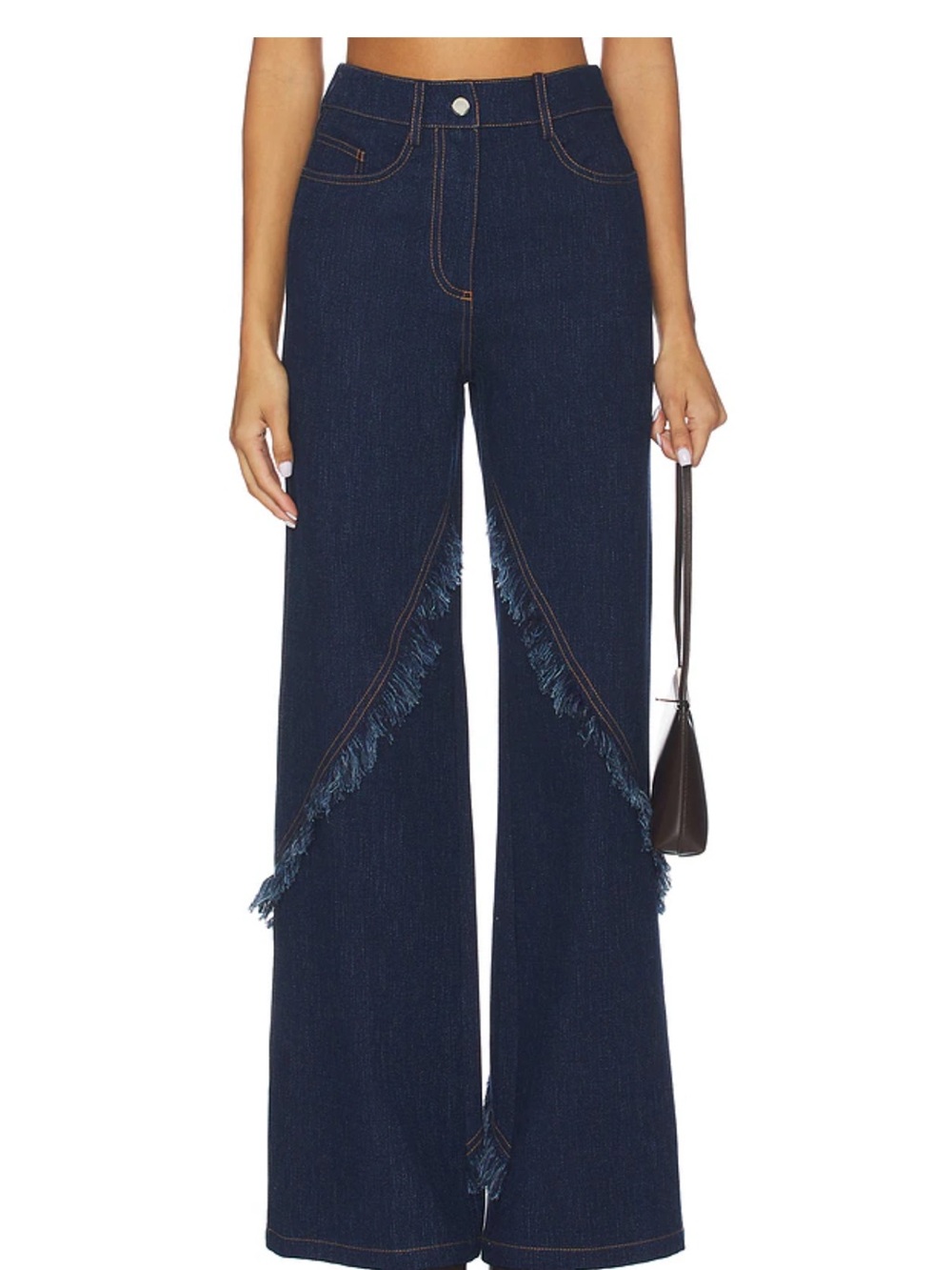 Alexis - Braxten Dark Indigo Fringe-Trim Denim Pant/Jean. NWT.